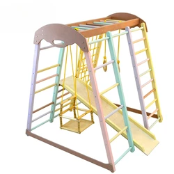 Wooden Climbing Frame Playground Indoor Children GYM Foldable Climbing Pickler Swing Combination Sports Exercise Sets