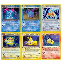 Karty Pokémon Foliowa karta flash Neo Destiny Seria Celebi Dark Donphan Light Flareon Kolekcja kart Model Zabawka Prezenty Karta proxy