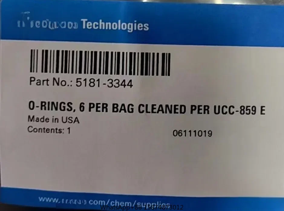 For Agilent 5181-3344 O-Ring 6per BAG Cleaned PER UCC-859 E For In Agilent 8860 6/PK Brand New 1 Box