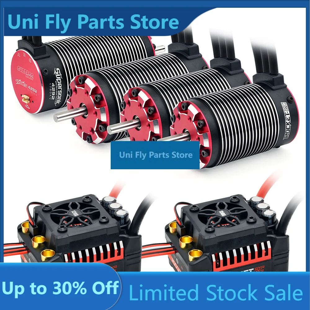 UniFlySurpass Hobby Rocket-RC Brushless Motor And ESC Combo 4268 160A 130A For 1/8 1/7 RC Car Supersonic V2 Motor 4268 4274 4282