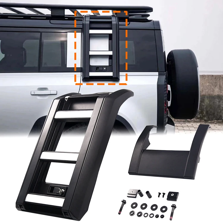 

Aluminum Car Foldable Protective Frames Telescopic Side Door Ladder for 2020 Land Rover Defender