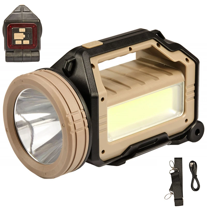 

High-light Long-range Rechargeable P90 Strong Light Flashlight Outdoor Home Camping Lamp Portable LED Xenon Searchlight
