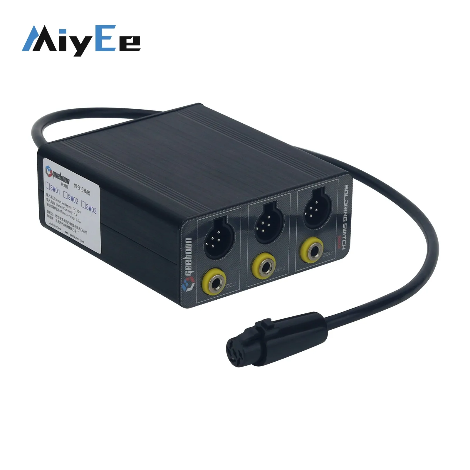 miyee-sw03-3チャンネルはんだ付けステーションスイッチャー-マルチチャンネルエキスパンダー-ta305-tc22-jbcはんだ付けステーション対応-3作業チャンネル