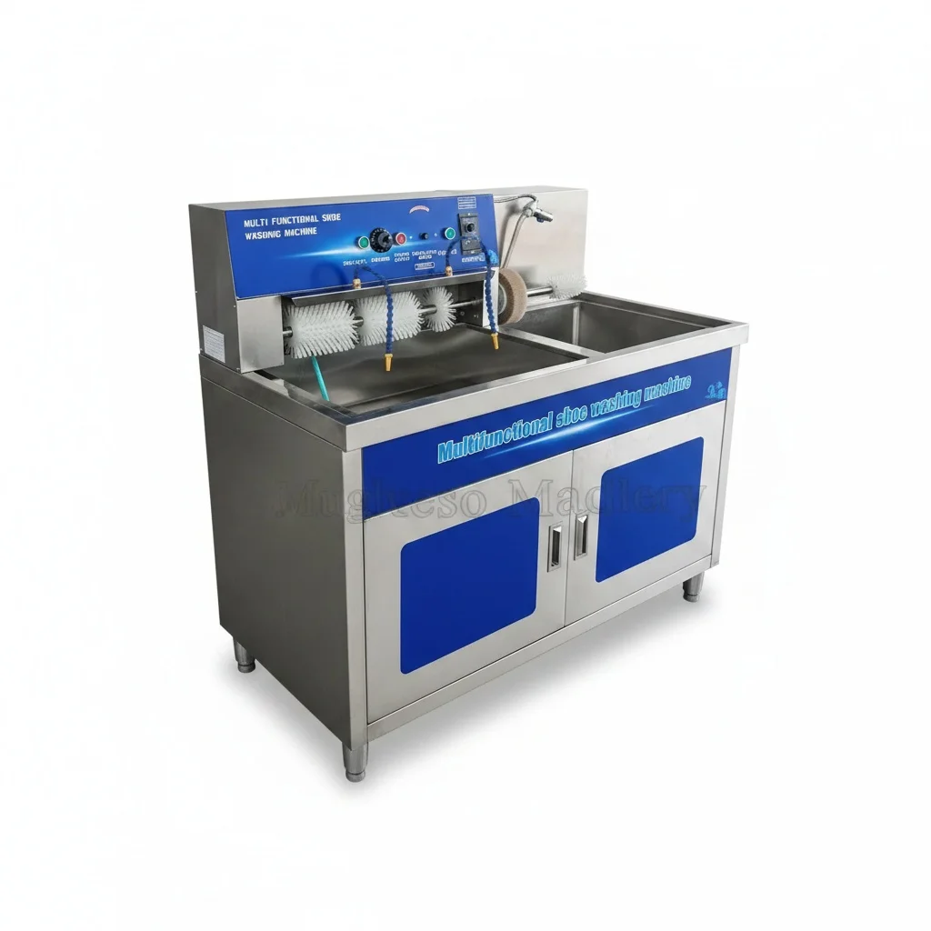 Electric Industrial Shoe Washer, Stainless Steel Commercial Shoe Washing Machine, High Efficiency Sneaker Cleaner, 70kg