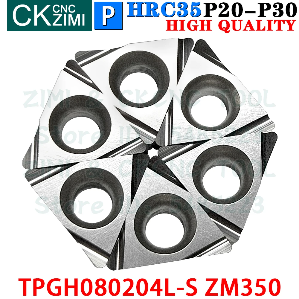10 sztuk TPGH080204L-S ZM350 TPGH 080204L S ZM350 Wkładki cermetowe Narzędzia do płytek do wytaczania precyzyjnego Narzędzie do cięcia metalu CNC tokarka dla stali
