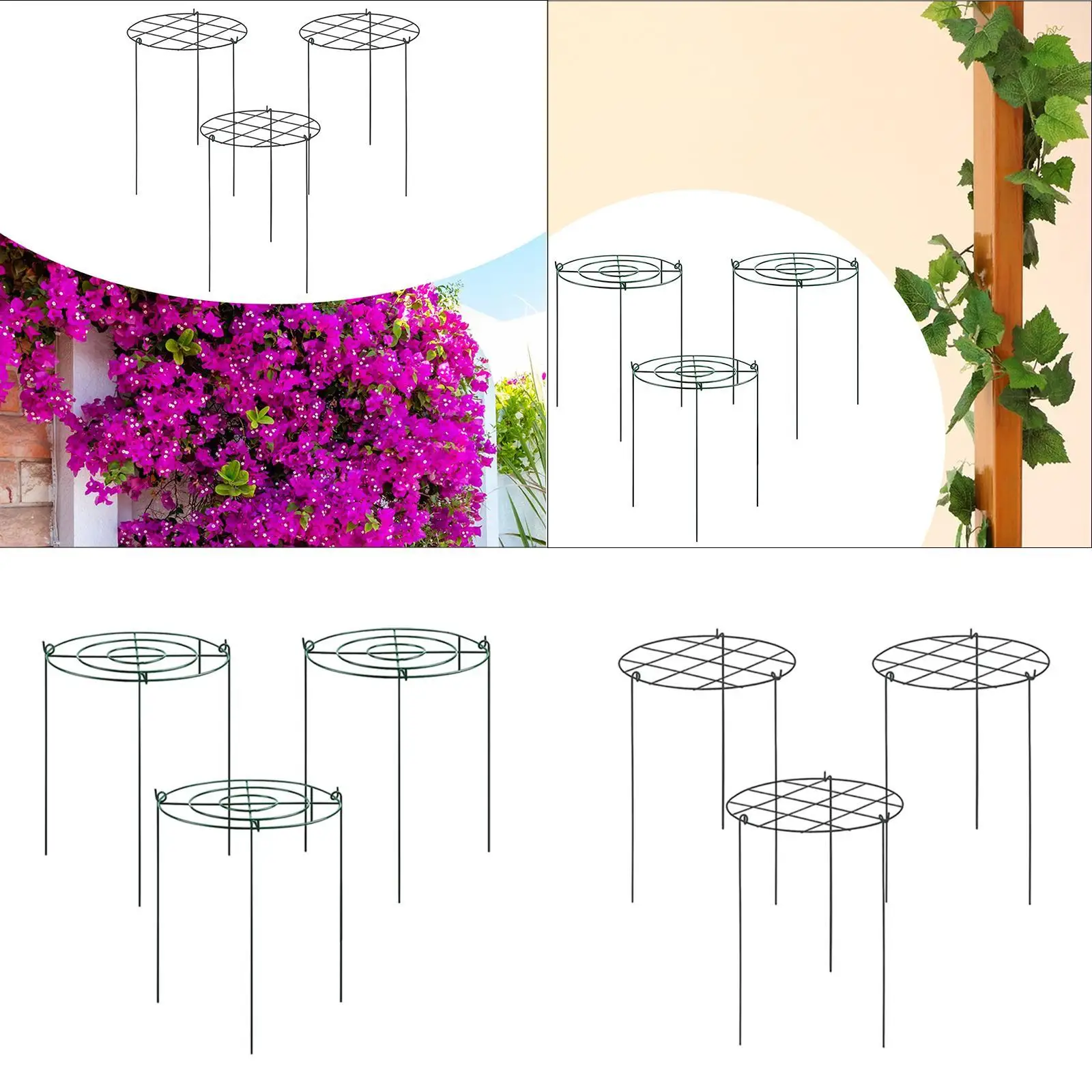 3 Pieces Peony Cages and Supports Metal for Hydrangea Vegetables Tall Plants