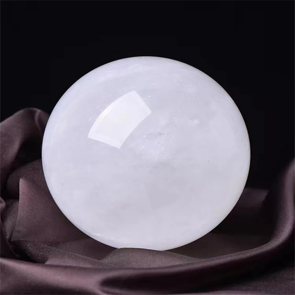 Huge Natural White Quartz Ball, White Crystal Energy Ball, Mineral Reiki Healing Stone, Degaussing Meditation Divination Ball