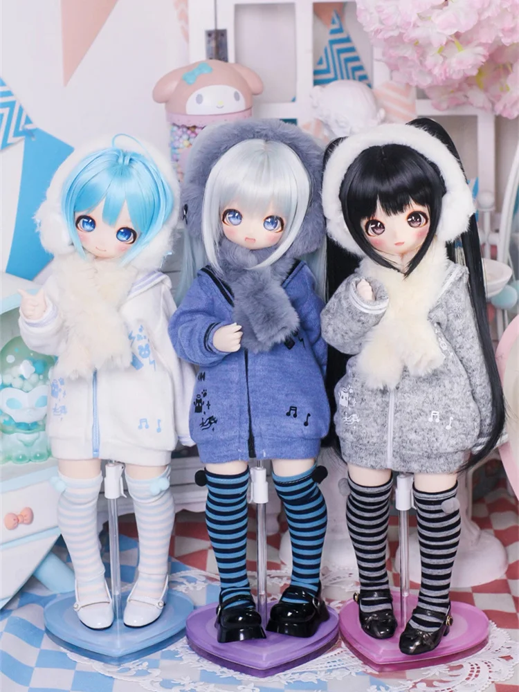 

New Arrival BJD Doll Clothes For 1/4 MSD MDD Doll Winter Sweet Coat Outfit Doll Dress Up Gift Diy Clothes(Only Clothes No Doll))