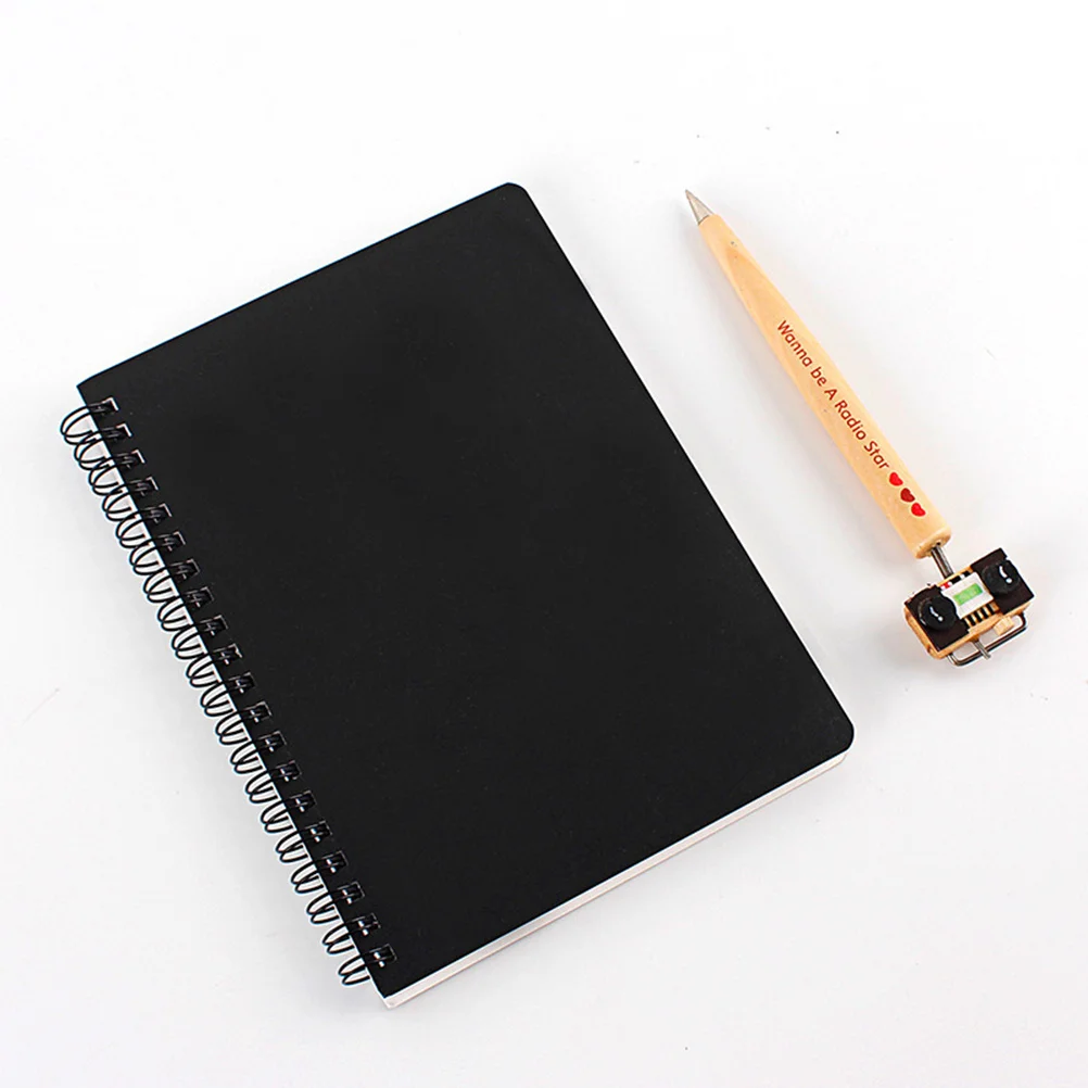 2pcs Vintage Kraft Paper Spiral Bound Blank Notebook For Drawing Writing School Stationery Art Journal Gift