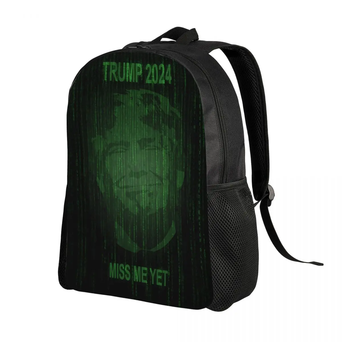 Custom Trump 2024 Miss Me Yet Backpack for Women Men School College Student Bookbag Fits 15 Inch Laptop America US Bags