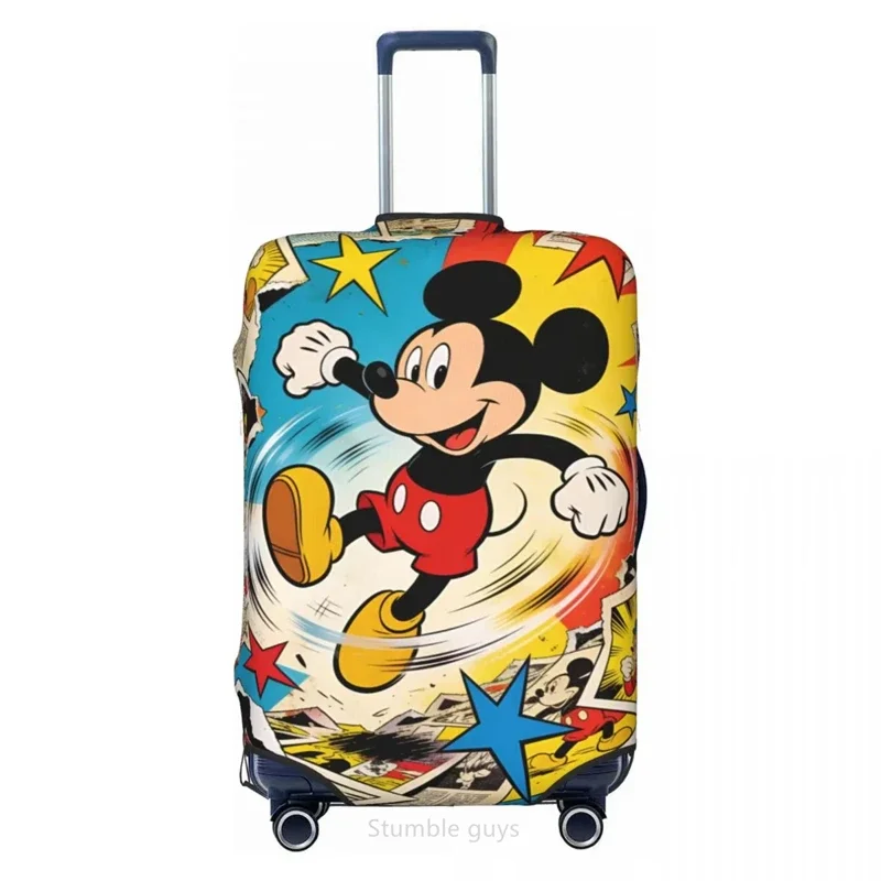 

18-32 Inch Elastic Luggage Cover Stylish M-Mickeys Print Durable Dustproof Anti-Scratch Washable Travel Protective Accessory