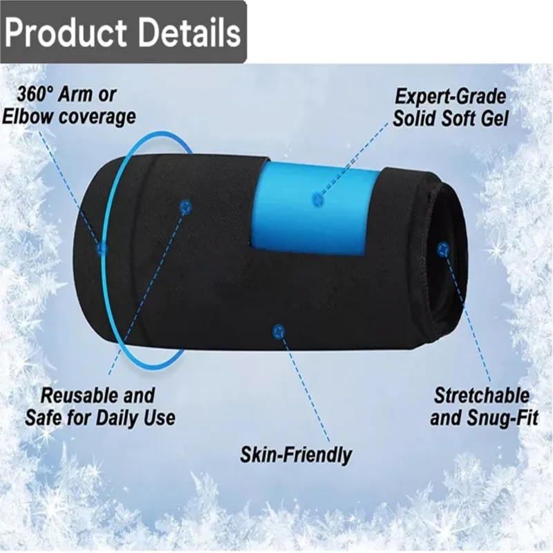 Reusable cold and heat therapy for elbow and knee ice packs for hand pain relief, flexible cold pack hand massager