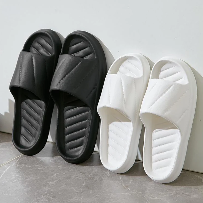 Couple Home Slippers For Home Indoor Bathroom Bath Non-slip Deodorant Fashionable Casual Light Hotel Sandals For Men And Women