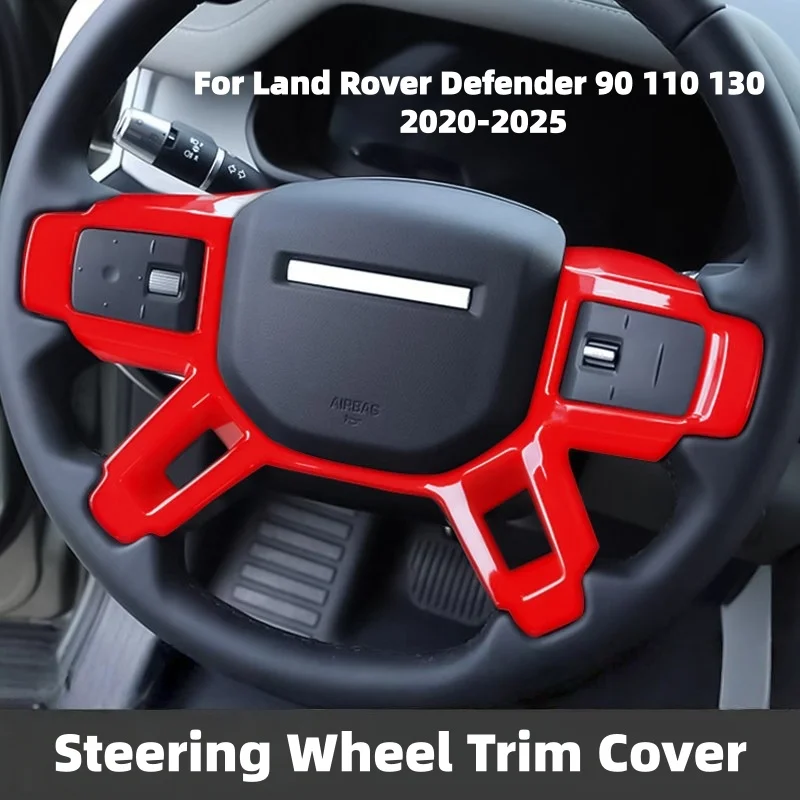 

Для Land Rover Defender 90 110 2020-2026: Декоративная наклейка на руль из АБС-пластика под карбон, аксессуары для автомобиля