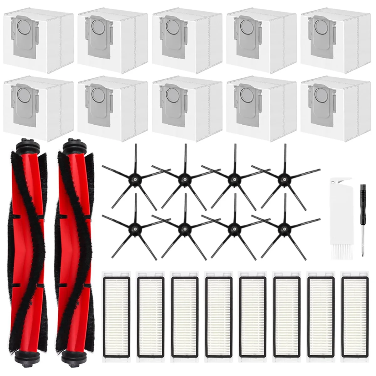 

Replacement Accessories Kit Compatible for Roborock Q5 / Q5+ Plus Robot Vacuum,Main Brushes HEPA Filters Side Brushes