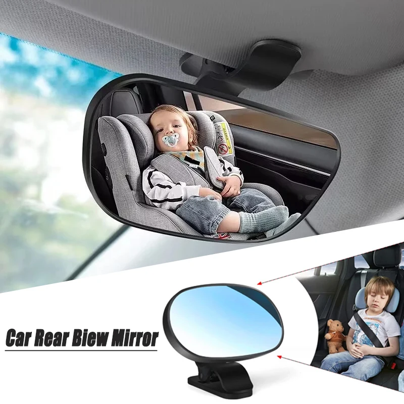 Car Mirror Interior Baby Mirrors 360 Degrees Rotatable Dashboard Windshield Sun Visor Plate Auxiliary Observe Mirror