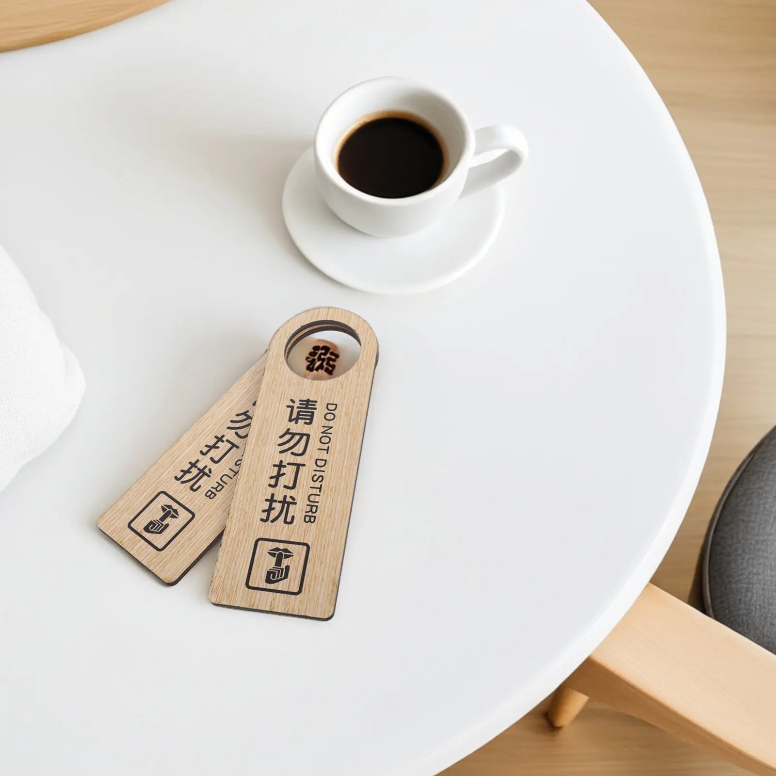 2Pcs Double-Sided Door Hanger Sign Do Not Disturb Please Clean Up Room Hotel Office Apartment Conference Room Privacy Protection