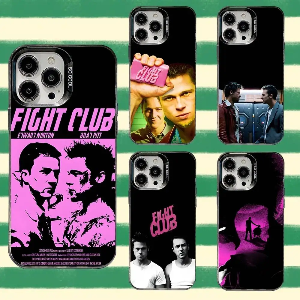 

Movie F-Fight Club Phone Case For iPhone 16,15,14,13,12,11,8,7,Pro,Max,Plus,Mini,XS,SE Anti Fall Black Matte Hard