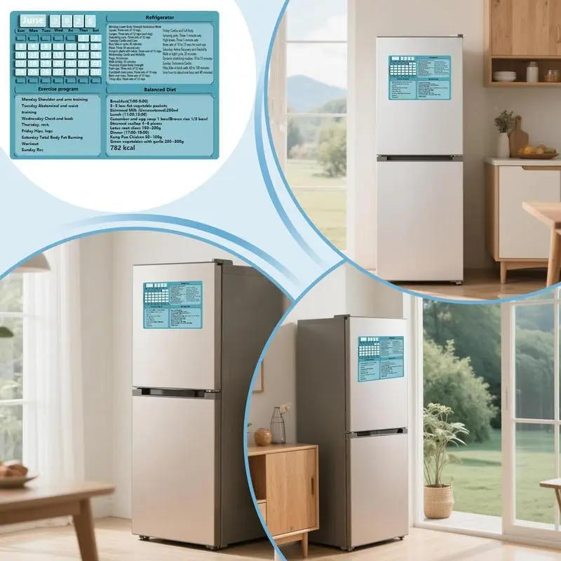 Fridge Calendar Magnet Meal Planner For Kitchen Multipurpose Monthly Fridge Calendar For Fitness Tracker Chore Chart Shopping