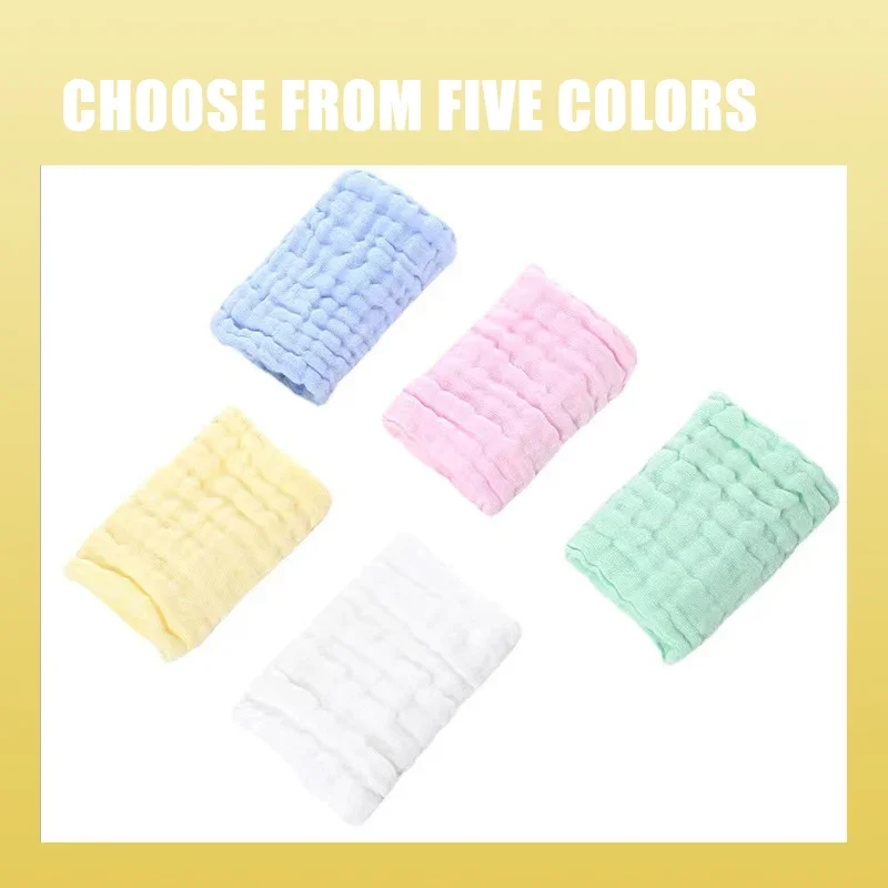 5pcs Baby Muslin Washcloths Burp Cloths, Baby Face Towels, Natural Muslin Cotton Baby Wipes, Soft Face Cloths For Newborn, Baby image 4