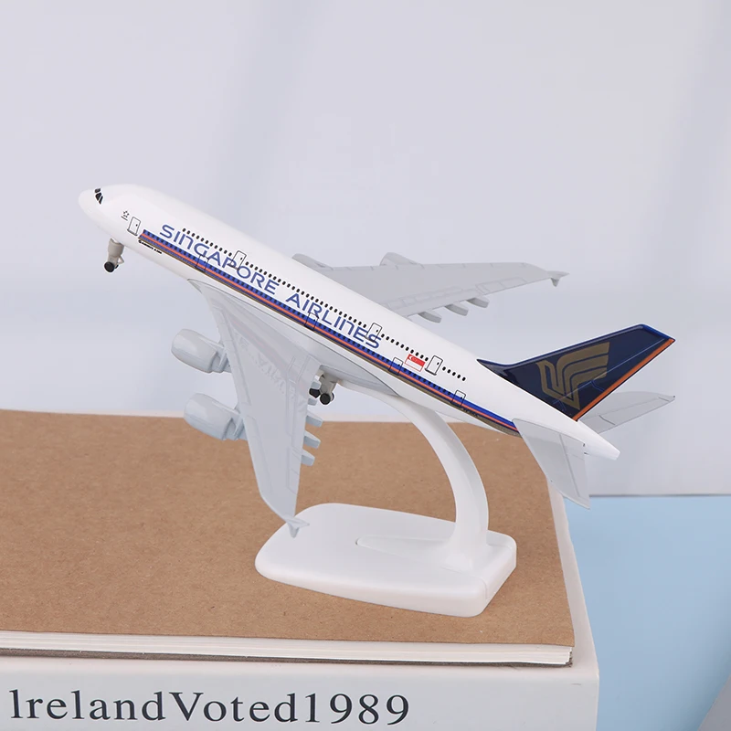 20Cm Vliegtuig Model Boeing A380 Singapore Airlines Vliegtuig Simulatie Vliegtuig Model Voor Kinderen Speelgoed Kerstcadeau