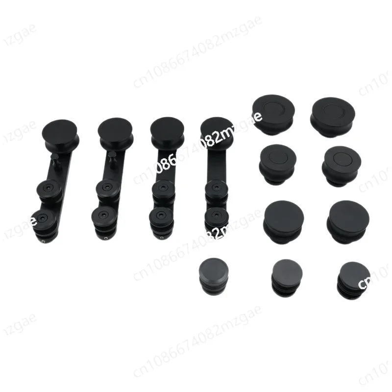 ملحقات غرفة الاستحمام Daquan مجموعة بكرة باب منزلق من الزجاج من سبائك الزنك من الفولاذ المقاوم للصدأ ملحقات غرفة الاستحمام بدون إطار #4