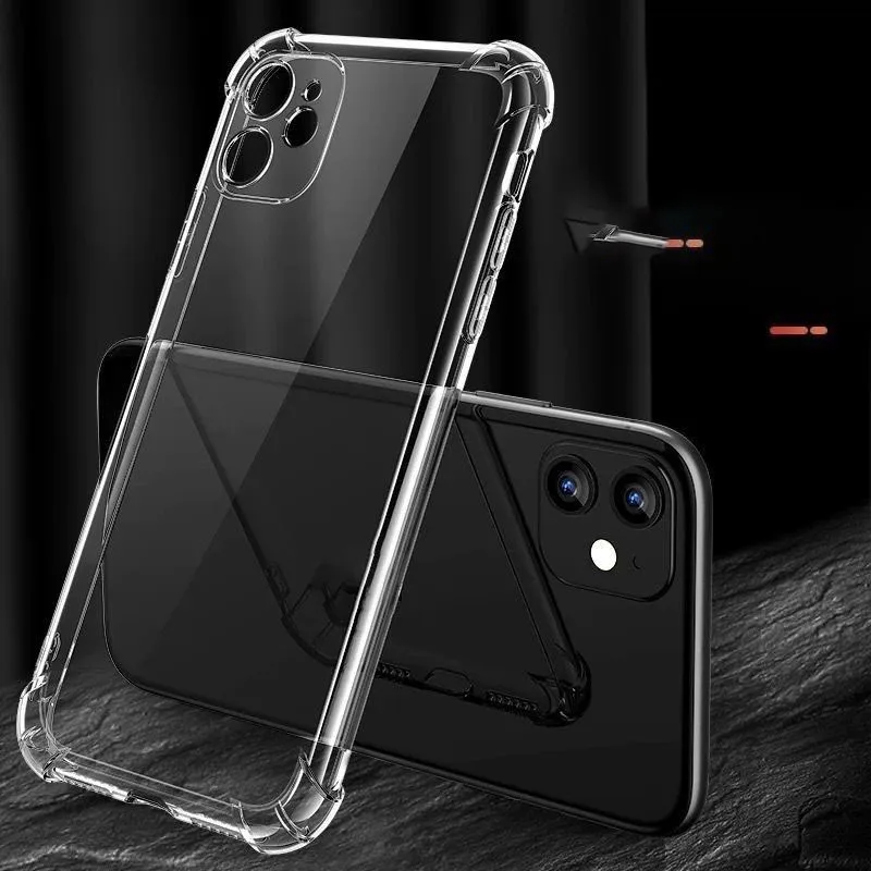 Präzisionsloch stoßfeste Hülle für iPhone 17 16 15 14 13 12 11 Pro Max Mini 7 8 Plus SE für iPhone 17 Air TPU transparente Abdeckung