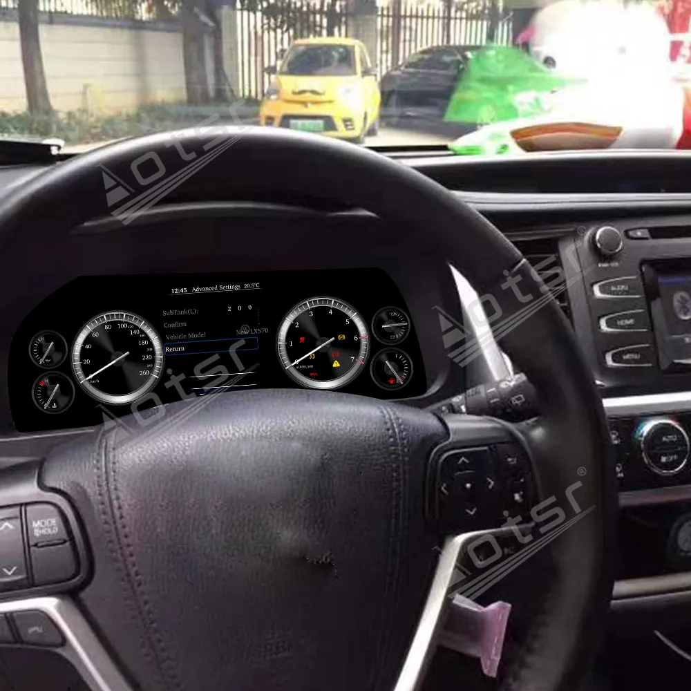 

12,3-дюймовый цифровой кластер для Toyota Highlander, ЖК-панель приборов, высокая совместимость 2015-2019, приборная панель автомобиля Plug and Play