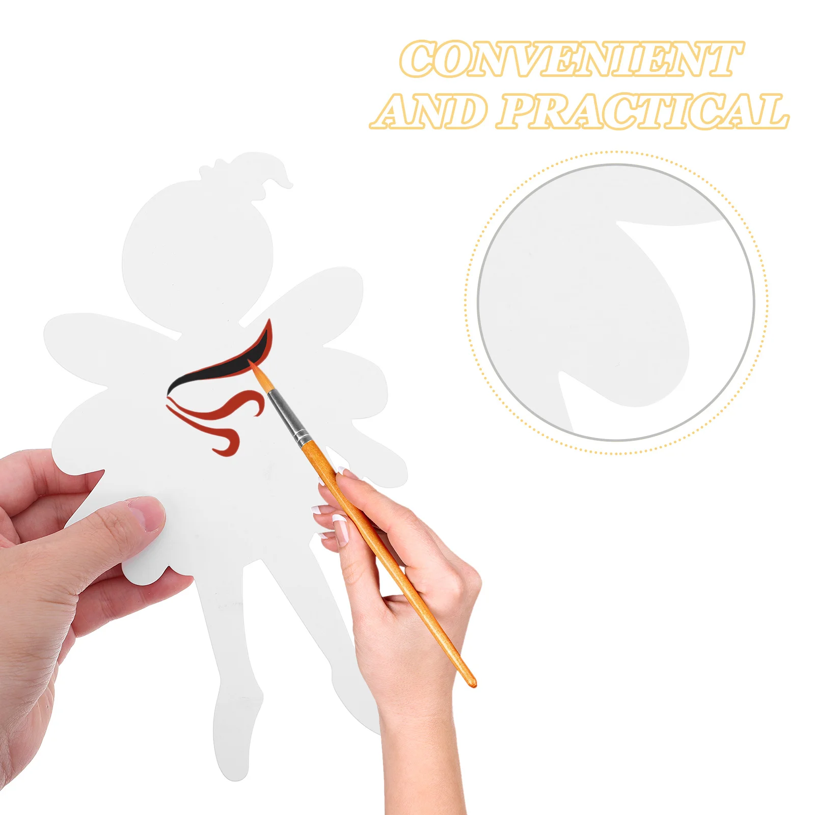 20 szt. Białe kartonowe kalkomanie w kształcie ludzi, puste kształty papierowe do rękodzieła przedszkolnego, dekoracji klasy, do malowania, kreatywne tworzenie artystyczne.