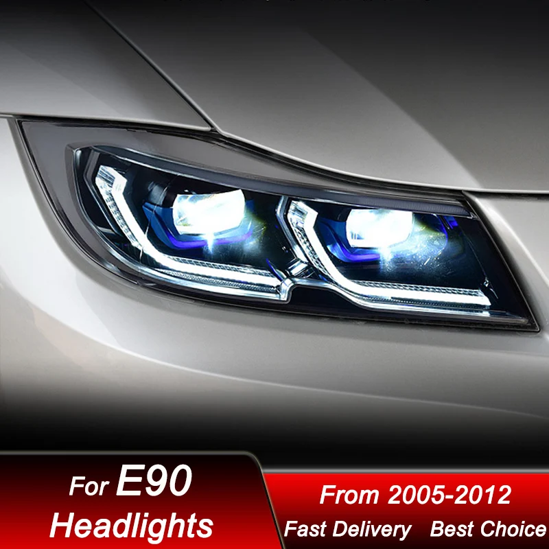 

Pop Car Headlights For BMW 3 Series E90 318 320 325i 2005-2012 New LED DRL Headlamp Assembly Upgrade Projector Lens Accessories