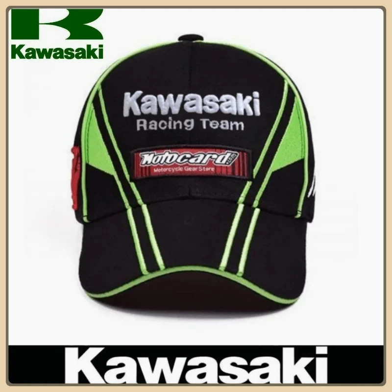 AliExpress New Original Kawasaki Motorcycle Baseball cap Summer Breathable Adjustable Sun Hat Men's Women's Outdoor Sports Fashion Headwear