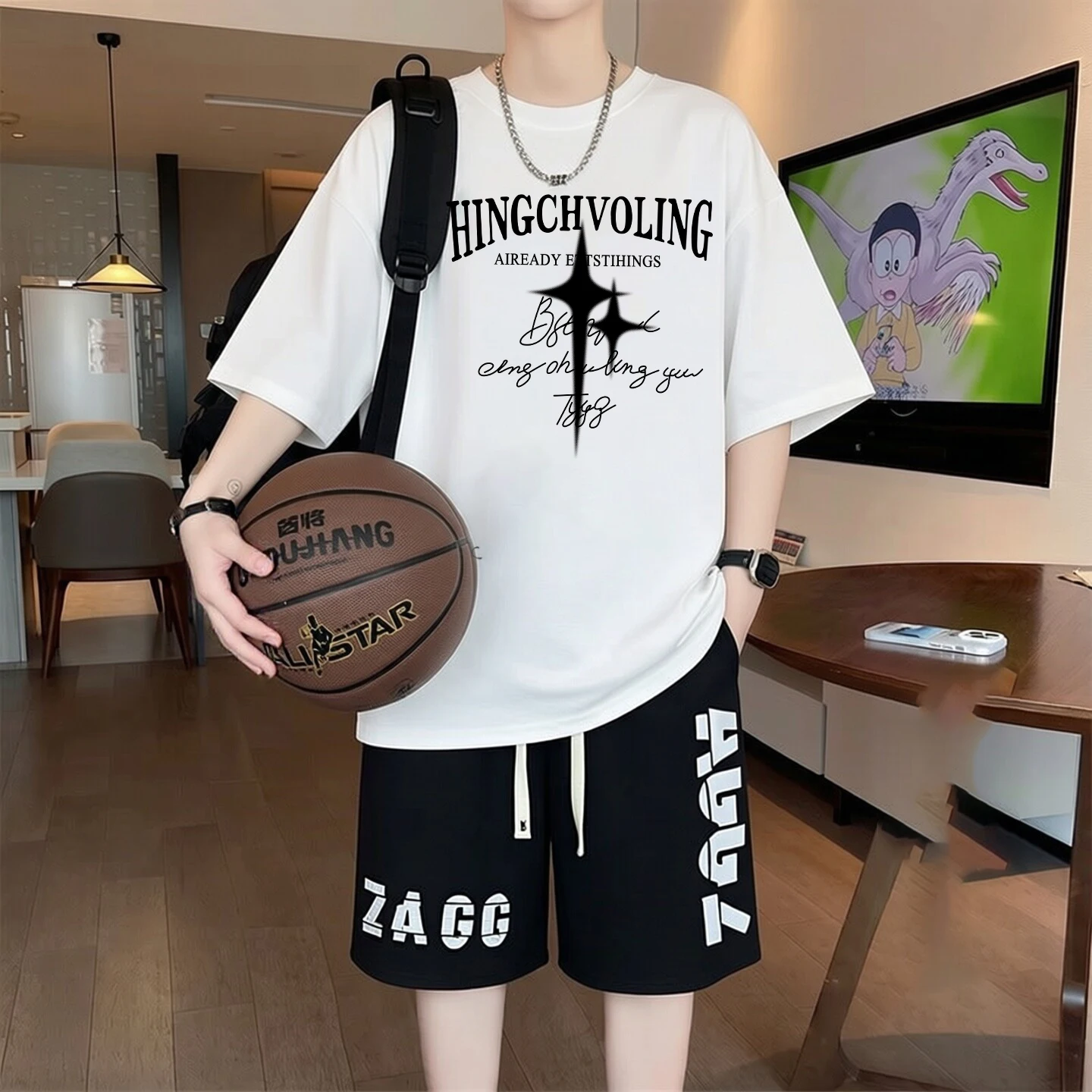 100% Cotton T-shirt Shorts Men - Quality Summer Clothing ulasan dan harga