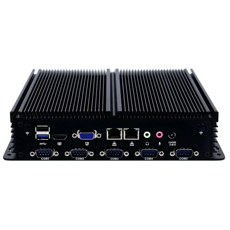 I13 Budget Industrial PC Intel J1900 6-COM Ports VGA+HDMI 5USB WIFI/3G/4G mSATA+HDD Wall/Destop Mount for IoT/Control/Signal