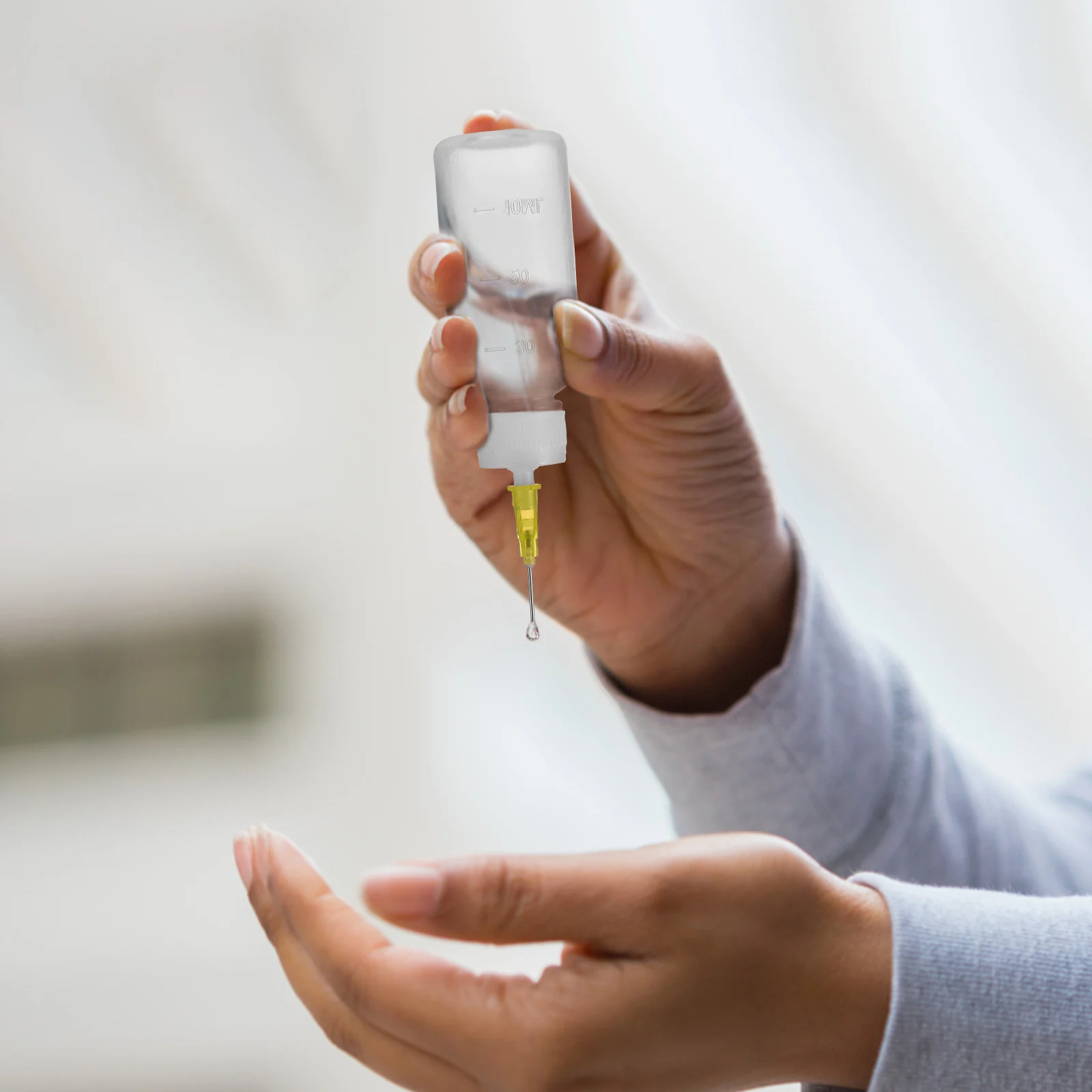 

6 set Needle Tip Glue Bottle Squeeze Applicator Dispenser With Scale Measuring Replaceable Blunt Needles For Sealants