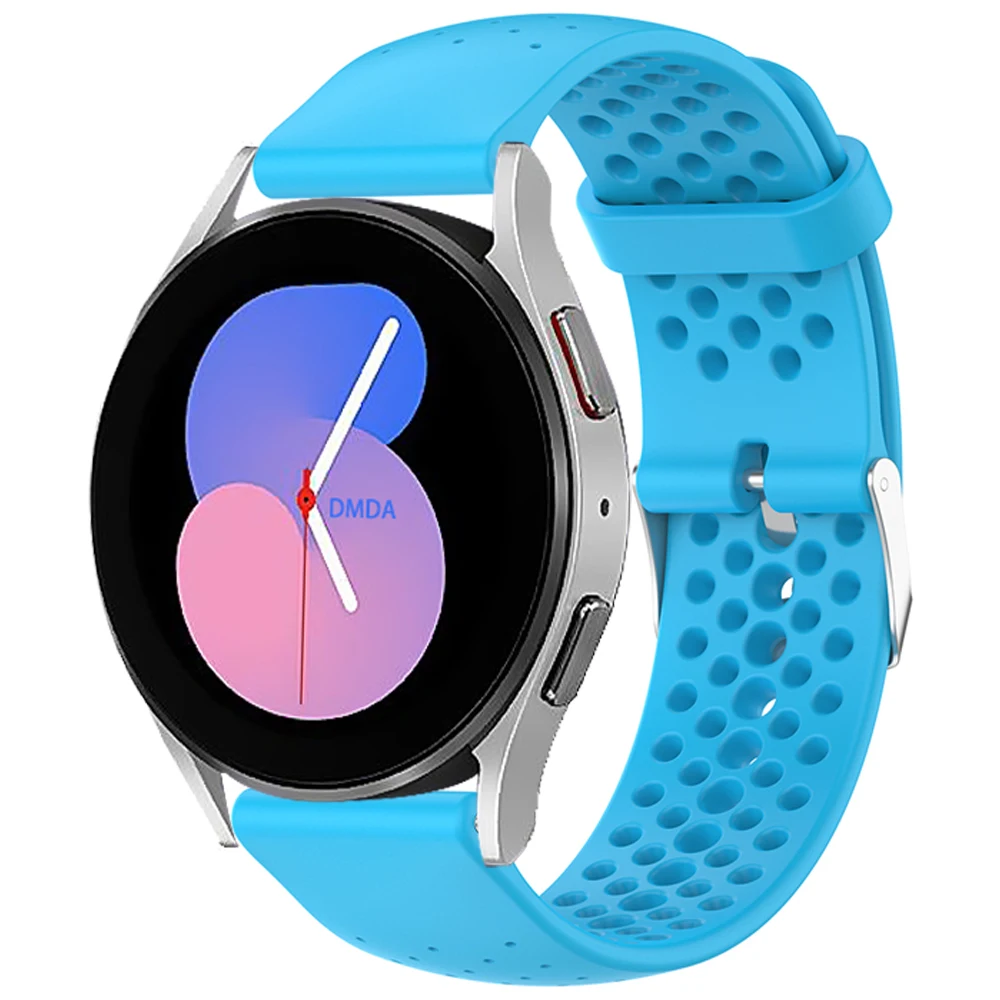 Esportes pulseira de silicone para samsung galaxy assista 5 pro 44mm 40mm watch4 clássico 46 42mm ativo 2 3 banda 20 22mm pulseira