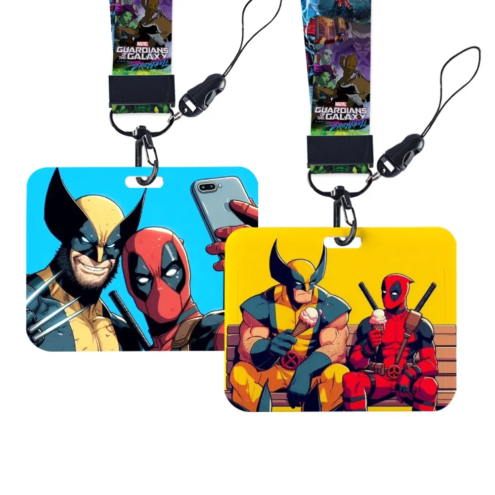 W Cartoon Super Hero Disney Neck Strap Polyester Stationery ID Card Holder Lanyard Keychain Pass Gym Badge ID Badge Holder