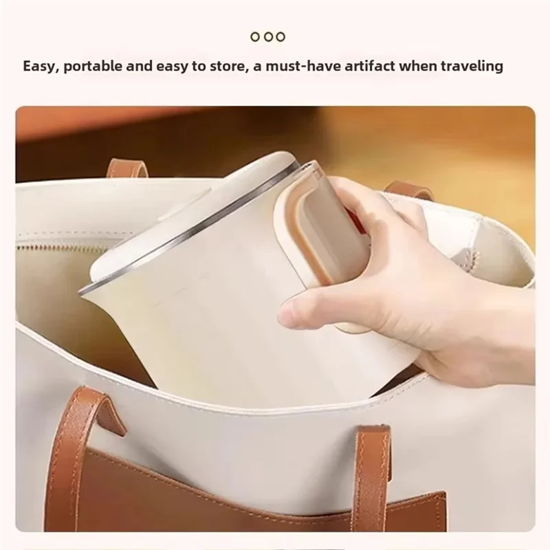 

VEHO-Mini Kettle Portable Stainless Steel Folding Travel Kettle Easy Storage Electric Water Kettle Household Kettle