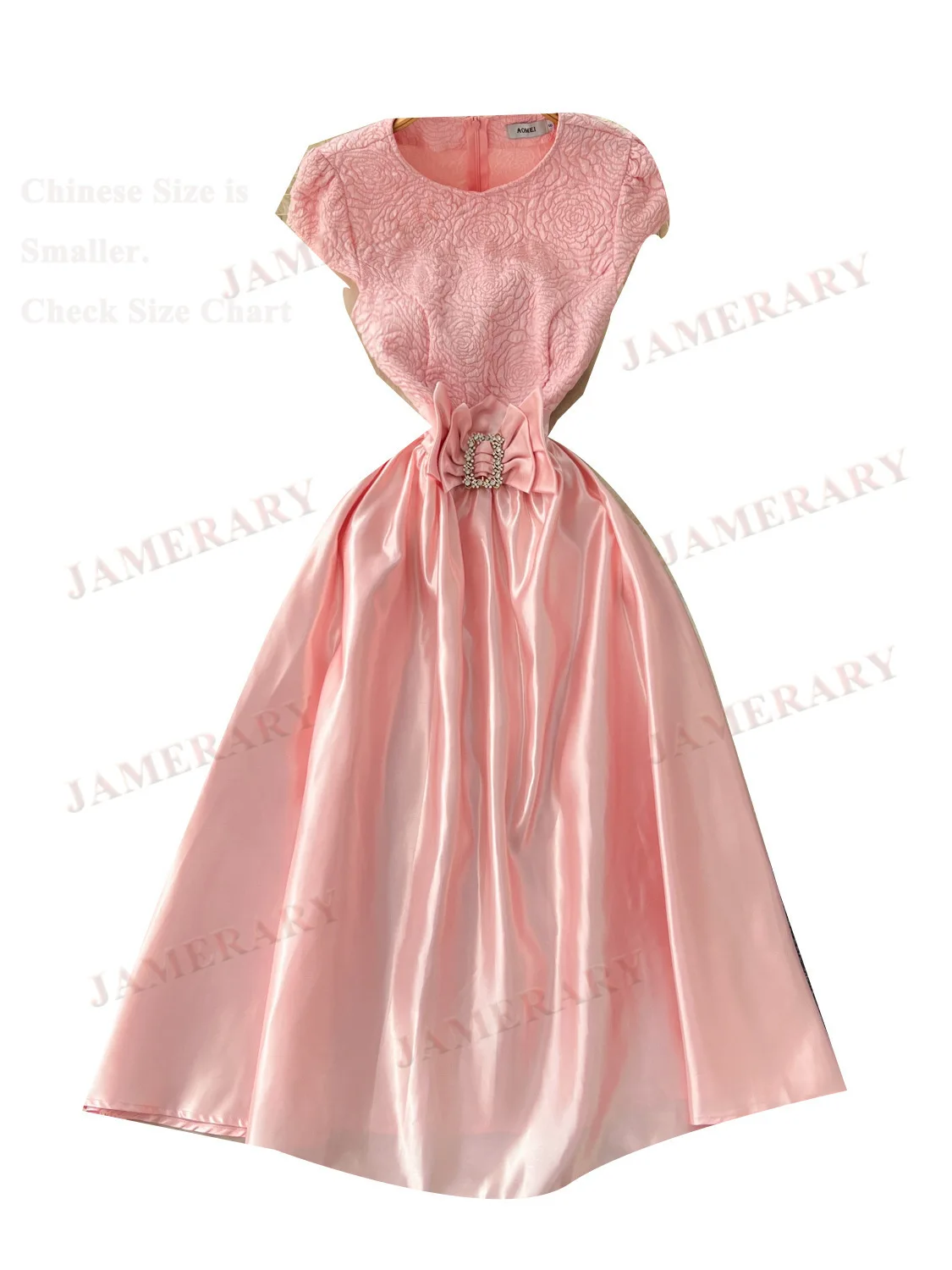 Herfst Elegant Mouwloos Vest Midi Lange Jurken Vrouwen Grote Boog Diamant Mode Zomerjurk