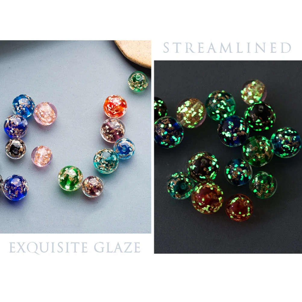 

20 Pieces Round Fluorescent Loose Jewelry for Necklace Beads DIY Jewelry Beads Bracelet Craft Projects