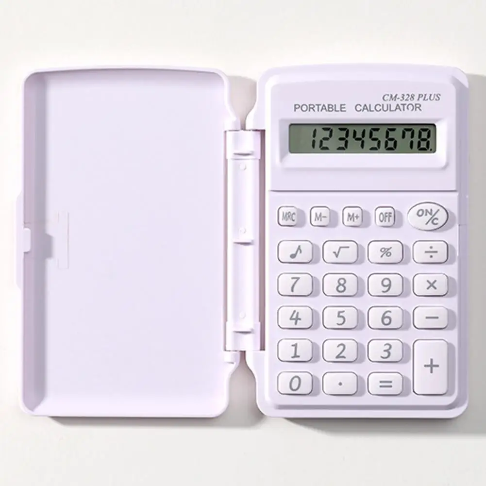 Calculadora portátil de escritorio, minicalculadora con batería, pantalla Lcd, botones grandes, tapa de 8 dígitos