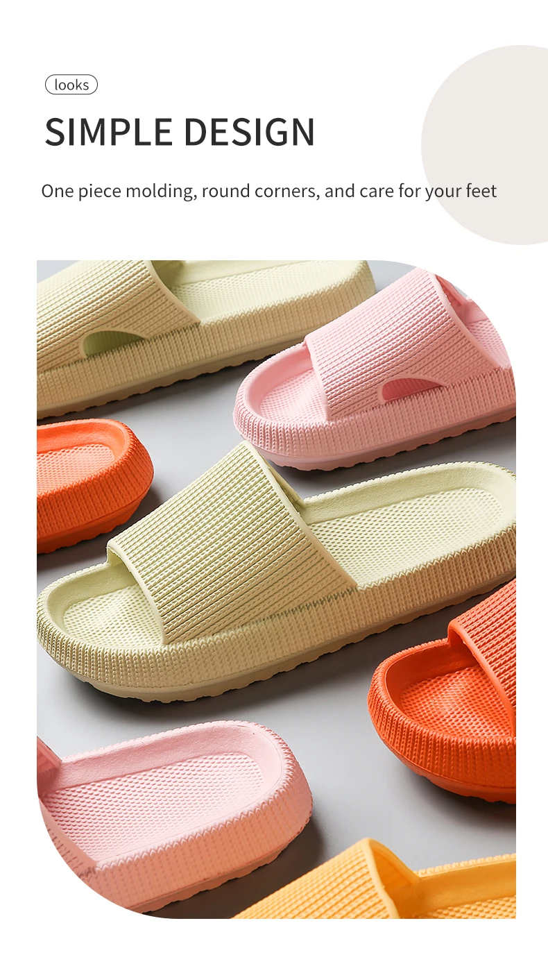 Step on the Sense of Shit Hausschuhe Sommer Home Wear Rutschfeste Schuhe mit weichen Sohlen Eva Einfache HERREN Hausschuhe – Detail 4
