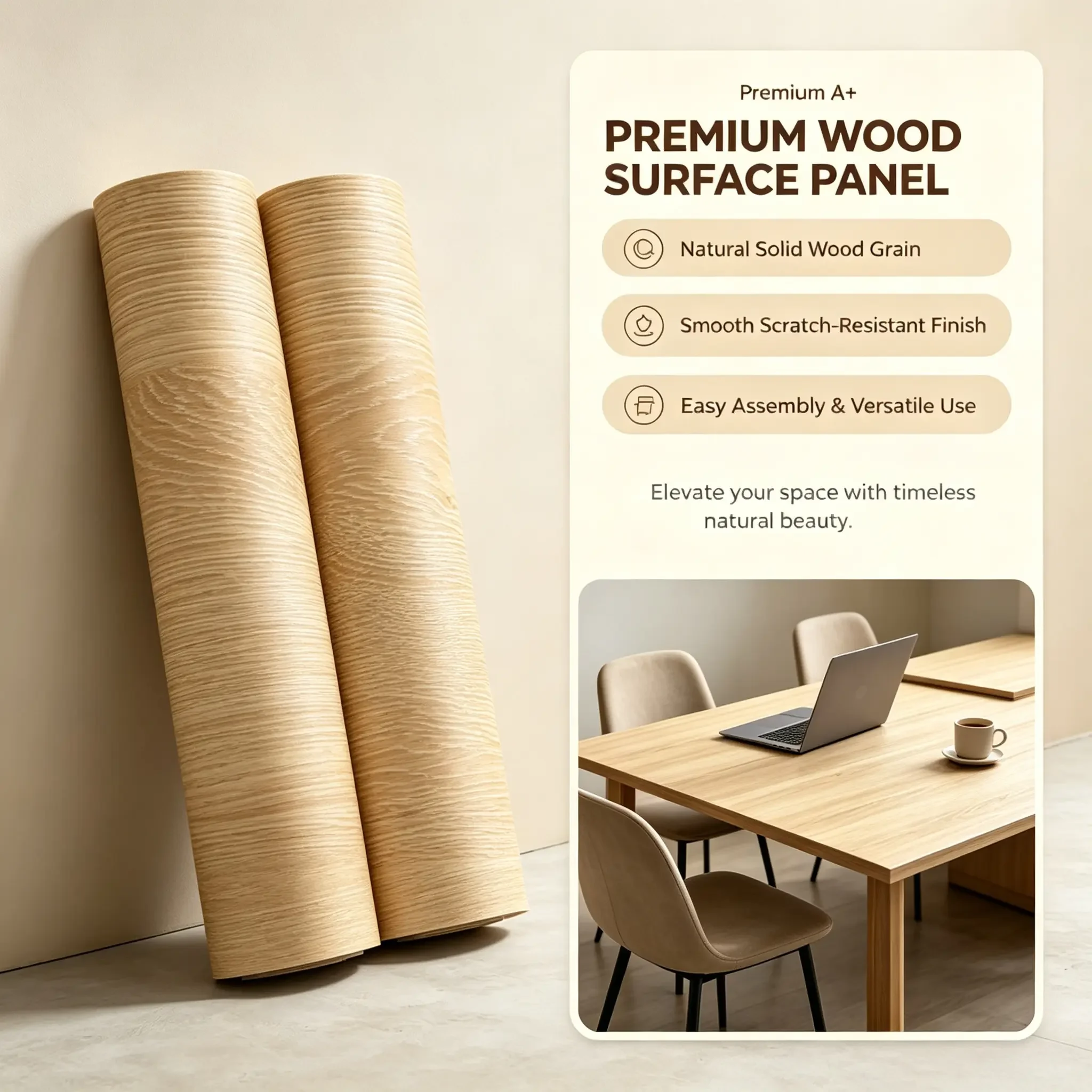 

55cm Waterproof Wood Grain Contact Paper Peel and Stick PVC Vinyl Removable Wallpaper for Kitchen Cabinets Furniture Renovation