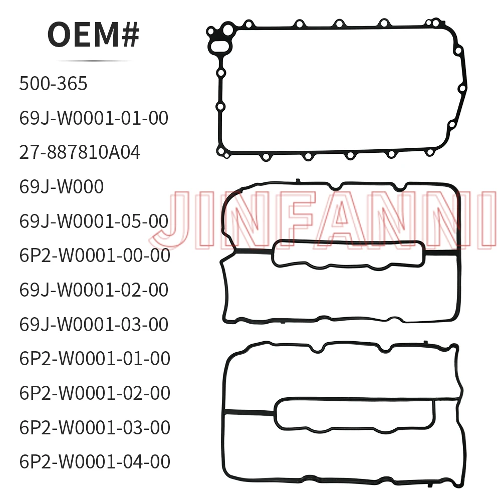 Powerhead Gasket Kit Set fit for Yamaha 6 CYL 4 STROKE 3.3L 200 HP 2002-2014 2015 2016 2017 2018 2019