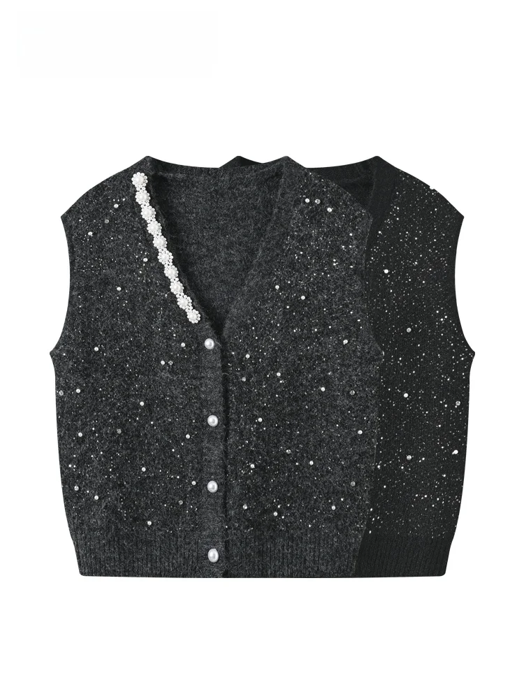 

Модный свободный жилет для женщин больших размеров, новинка ранней весны, в корейском стиле, из полиэфирного волокна, утепленный для зимы