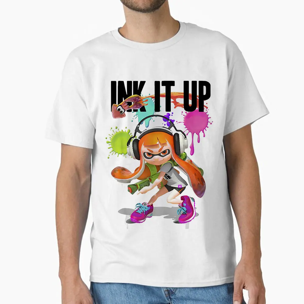 It Up Squid Inkling Splatter Splatoon Anime t shirt for men Octopus Graphic Tees Y2k  Clothes Cartoon Style Tops All size Tee