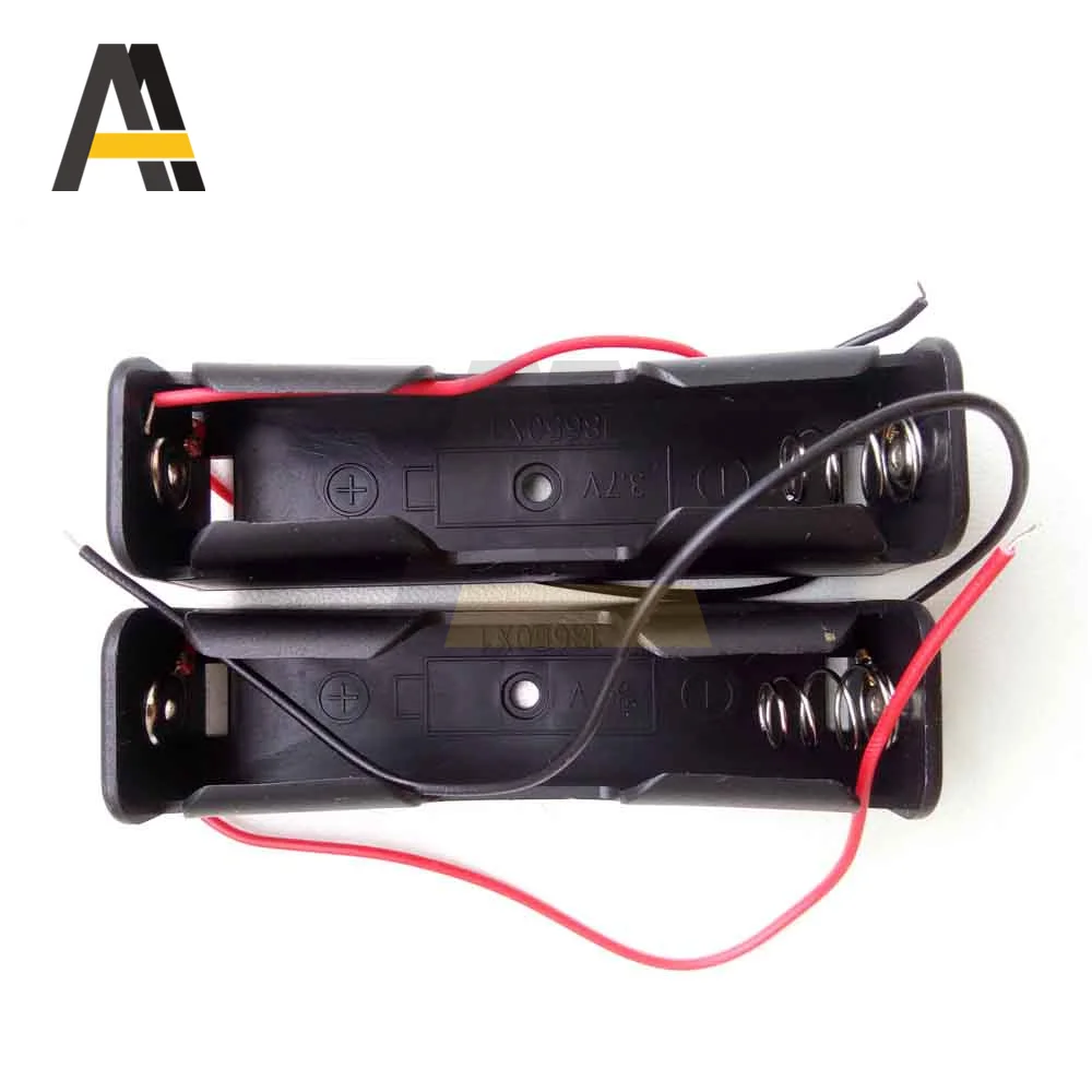 Caja de plástico para pilas AA LR6 HR6, soporte para pilas, contenedor AAX1 con cable, 18650 V, 5 piezas, bricolaje, 3,7