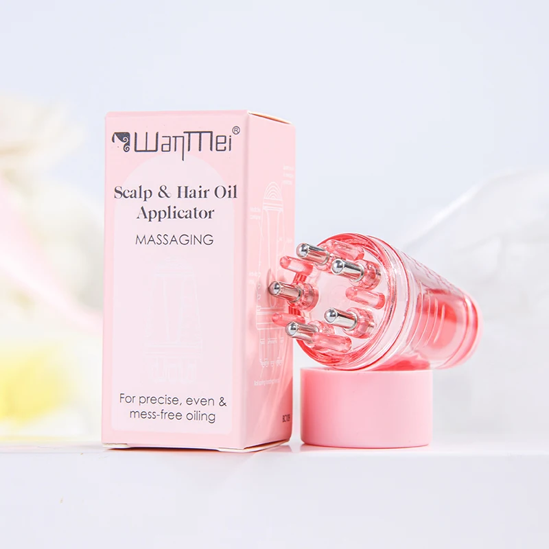 2 個ピンク染毛剤ツールセット 6.09 オンスヘアオイルアプリケーターボトルと 1 ミリリットル Dil 育毛ソリッドヘアコームサロン理髪ツール