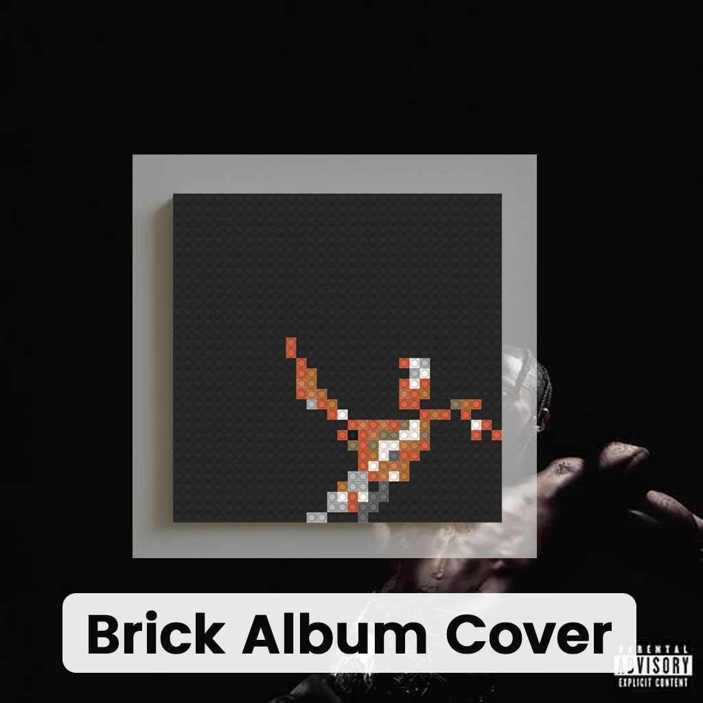 

Travis Scott Album Cover Building Blocks Mosaic Pixel Art Brick Painting Wall Art Living Room Bedroom Hanging Picture Music Fans
