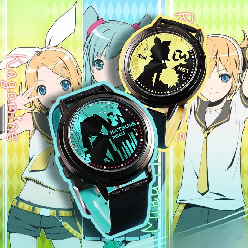 

Периферийные креативные часы Hatsune Miku, светодиодные подключенные цифровые электронные часы Lucky Stone, аниме, милый студенческий подарок