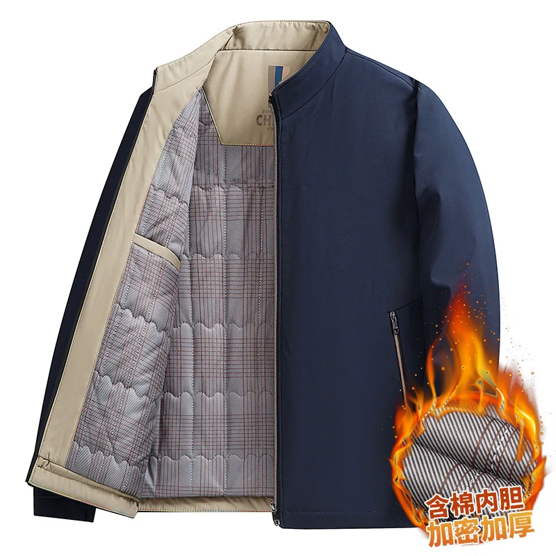 

2025 Men's New Winter Thick Jacket, Cotton-Added Thick Business Jacket, Cotton Coat for Men, Casual Warmth Outfit